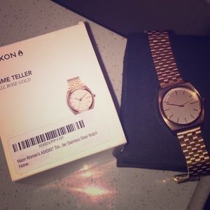 Nixon Rose Gold Time Teller Watch